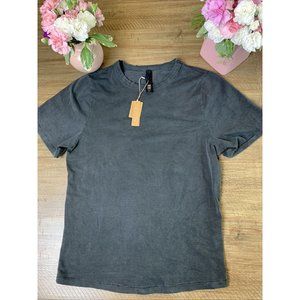 NEW SKIMS OUTDOOR T-SHIRT TEE SOOT DARK GRAY XL HIGH CREW NECKLINE SHORT SLEEVE